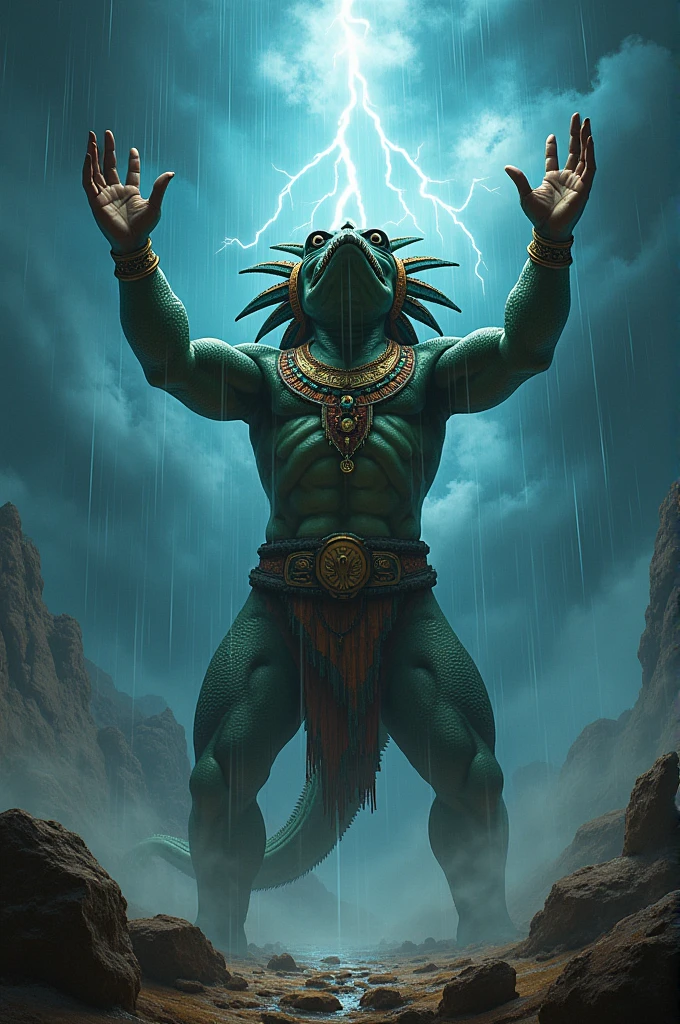 Tlaloc opening its arms