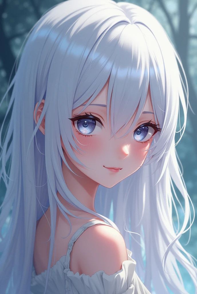 Anime white haired girl