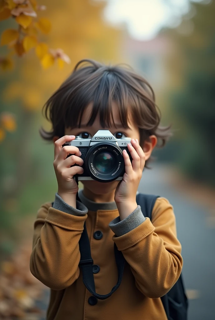 A camera in a boy hand capturing something special 
