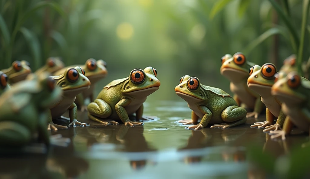 Now all those frogs were watching one forog wondering how he came out.