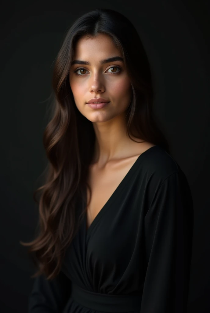 A pakistani girl name iman ali in black dtess