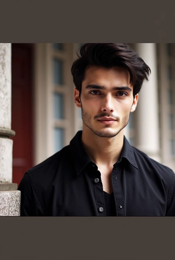 Young boy, without facial hair, harmonious expressions
