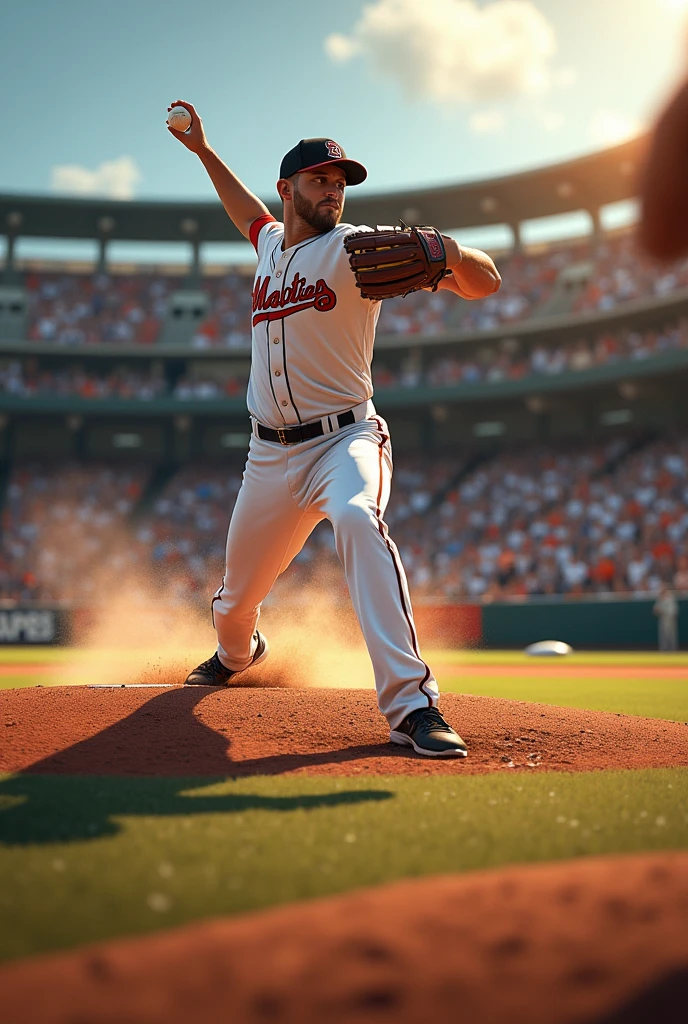 A pitcher throws the ball with a speed of 95 mi/h to the receiver who is 18 m from home plate. 