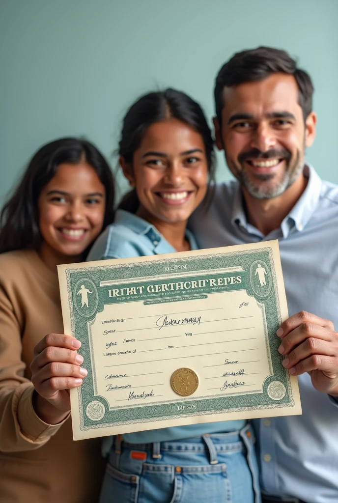 Generate an advertising image of birth certificates
