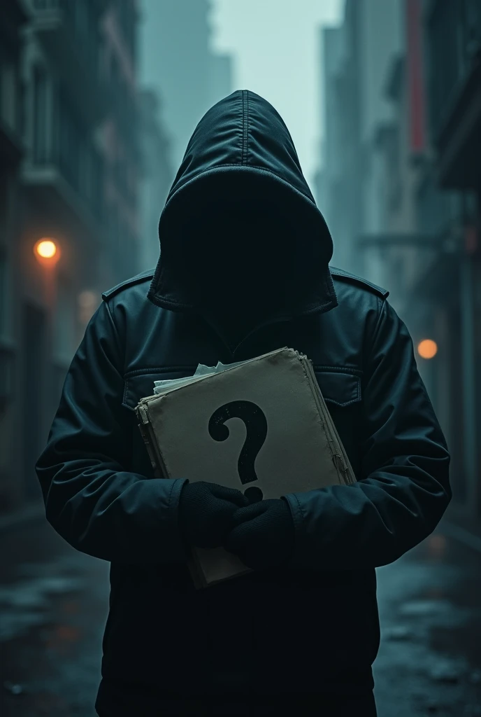 Create a poster one suspect with question mark handling multiple cases