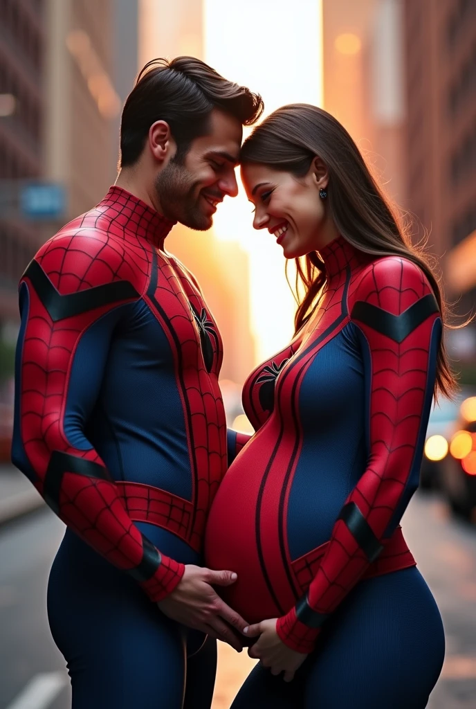 Spider-Man couple 9th month pregnant attractive pics 