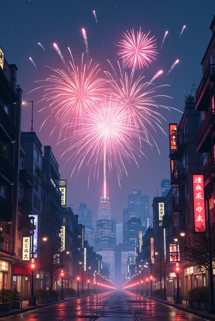 landscape Tokyo Streetscape Night view Fantasy firework People are not needed