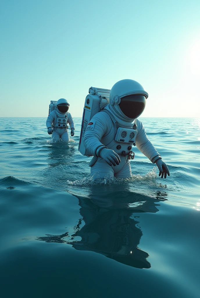 Gaganayaan crew in sea