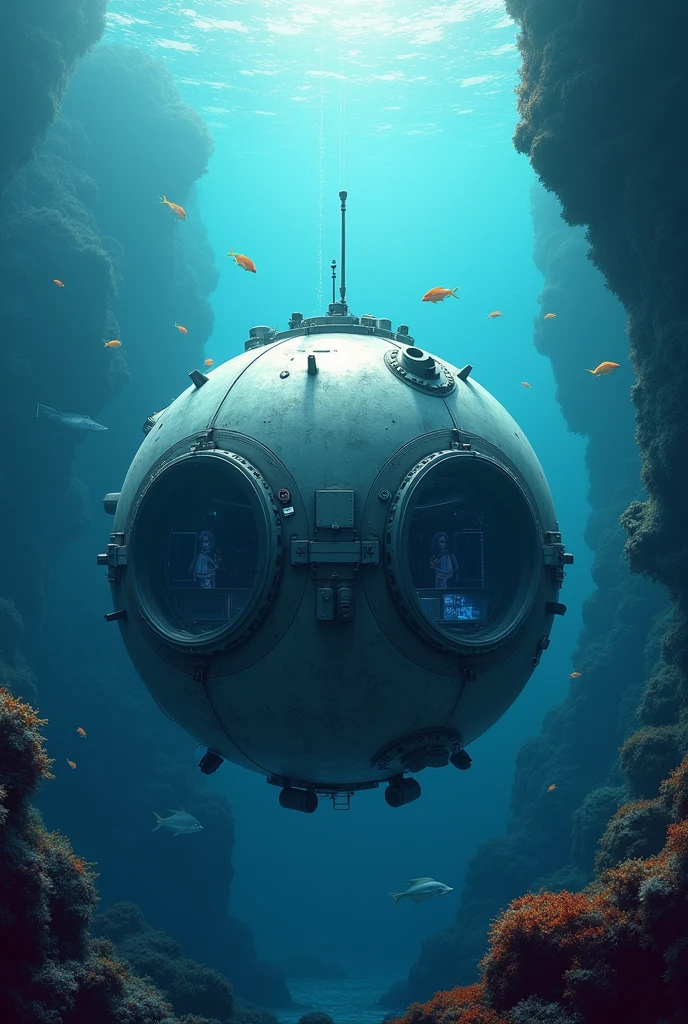 Samudrayaan round capsule in the the sea