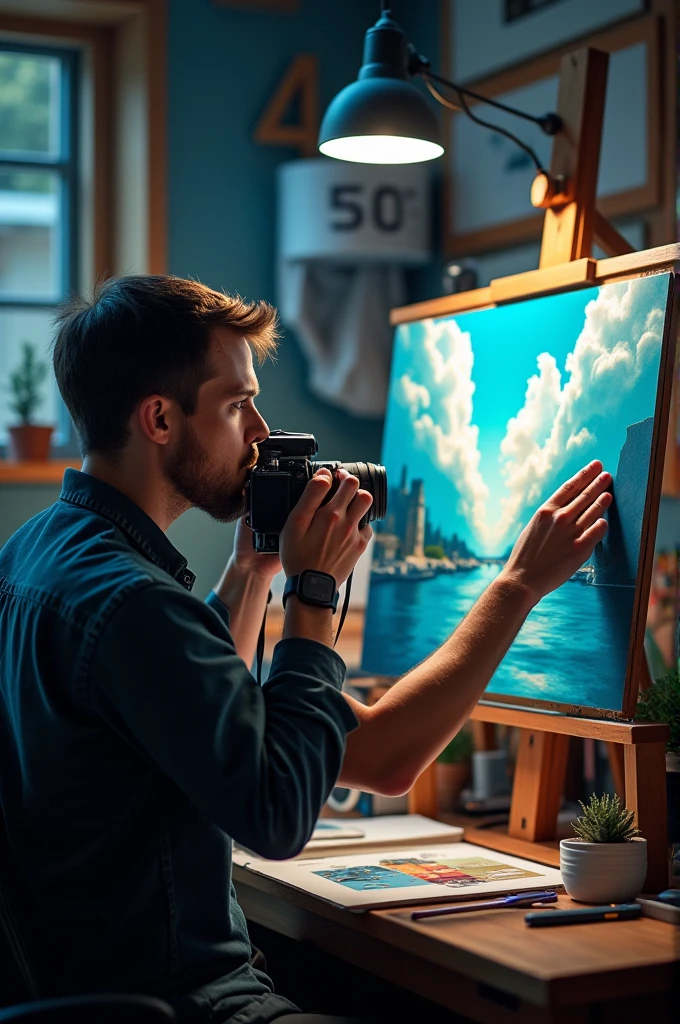 You can create a realistic image on a conceptual photograph without editing