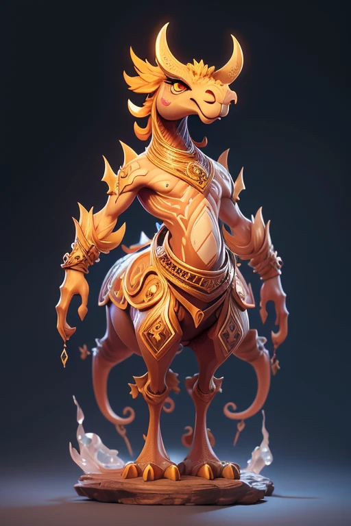 Create a Camel Monster Image. The body is transparent and can be seen through. The image is sharp and detailed., with beautiful colors.. With arms, leg, eyes, mouth, พื้นหลังสีlegว