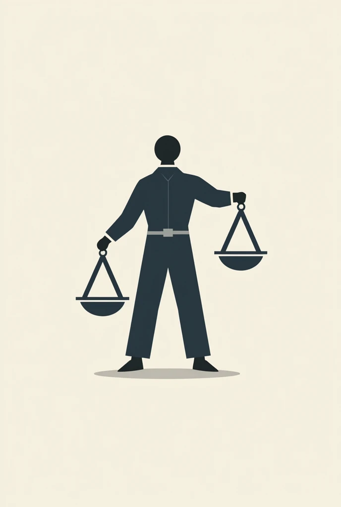 create a logo about a man holding a scale, shows journalism and politics (not photorealism)