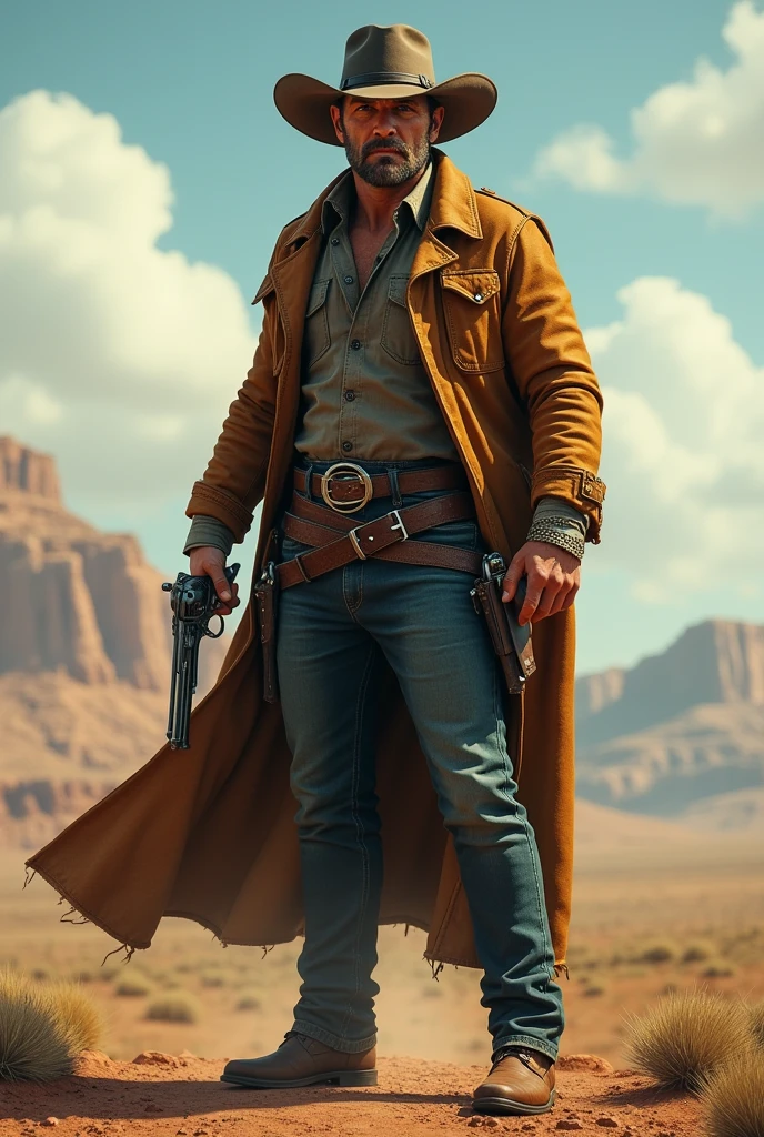 Cowboy holding a gun
