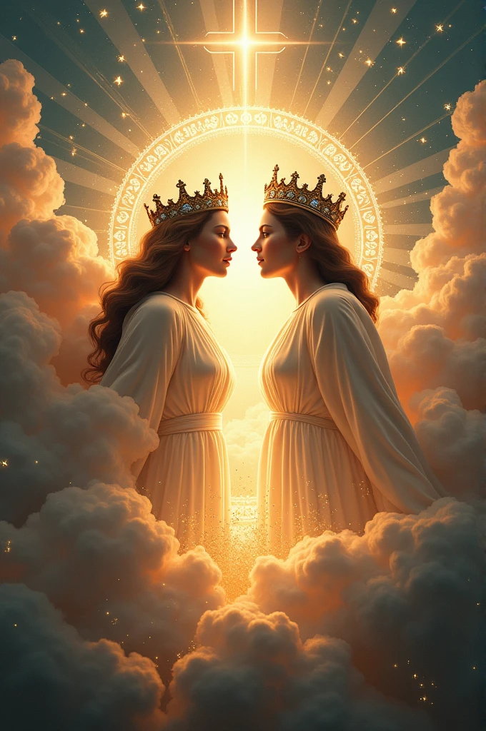 Create an image with the names of Lupita and Jesus with crowns