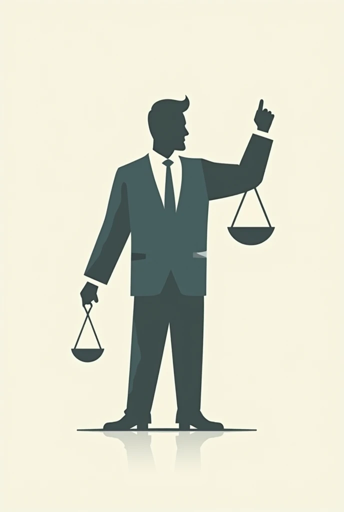 create a logo about a man holding a scale, shows journalism and politics (not photorealism)