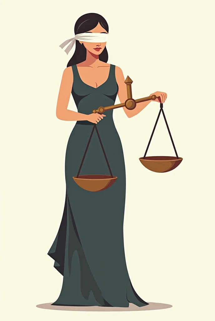 create a logo about a woman holding a scale, blindfolded, shows journalism and politics (not photorealism)