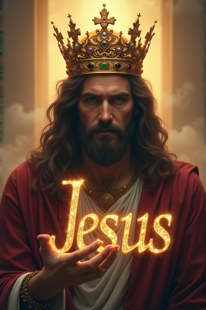 Create an image with the name of Jesus and a crown