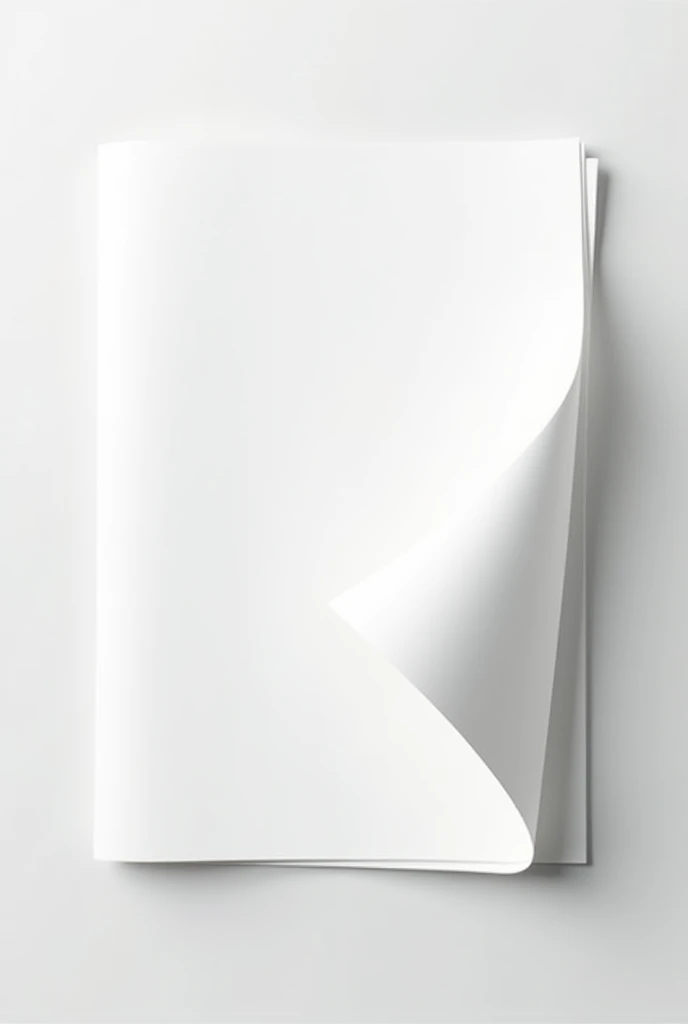 White page like both corners fold