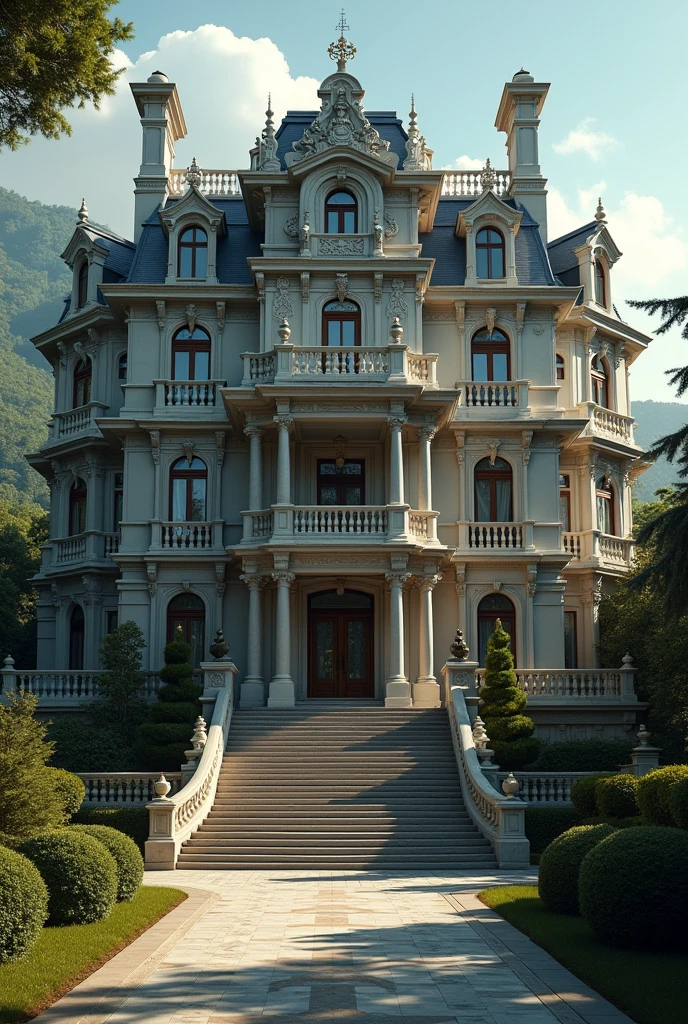 Create a cinematic mansion