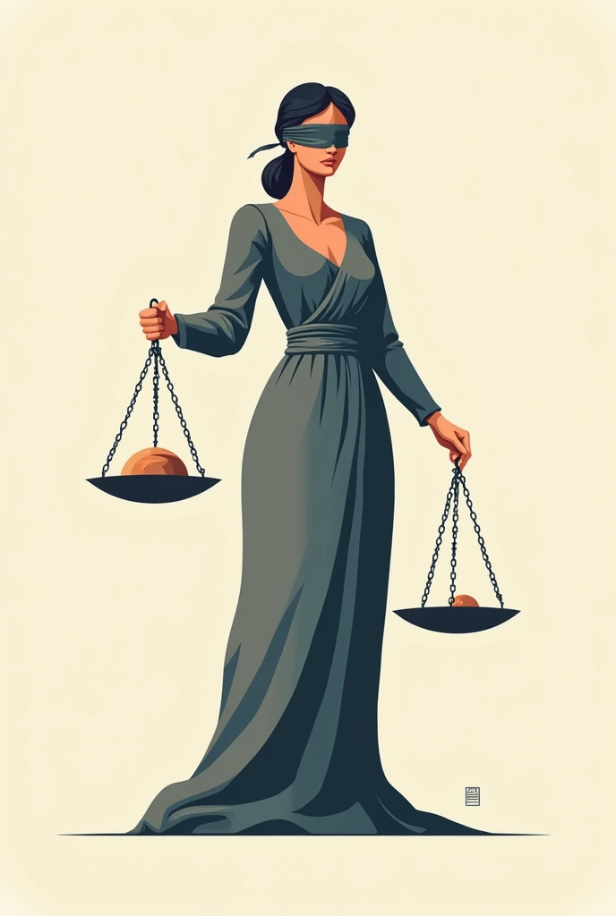 create a logo about a woman holding a scale, folded, shows journalism and politics (not photorealism)