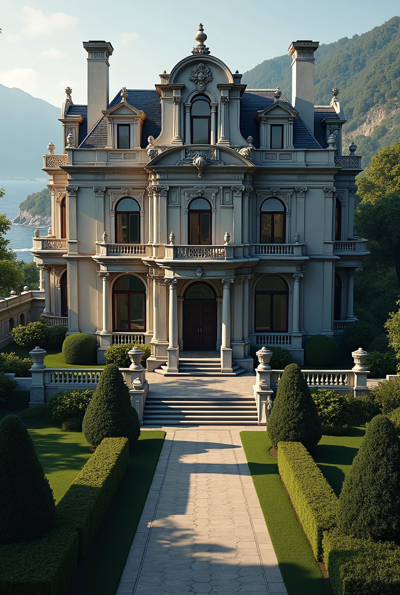 Create a cinematic mansion