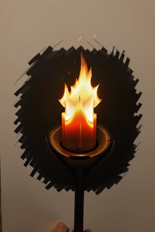 A flame that burns: A drawing of a flame burning in the dark, representing passion and the search for truth. easy to make