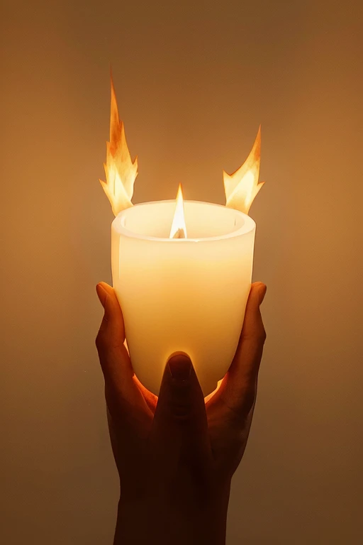 A flame that burns: A drawing of a flame burning in the dark, representing passion and the search for truth. easy to make