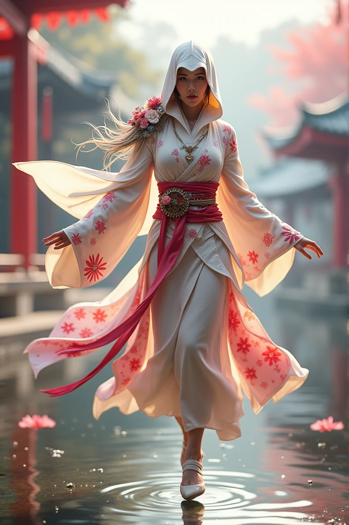 I want a Japanese Assassin&#39;s Creed costume with white, pink and yellow please 