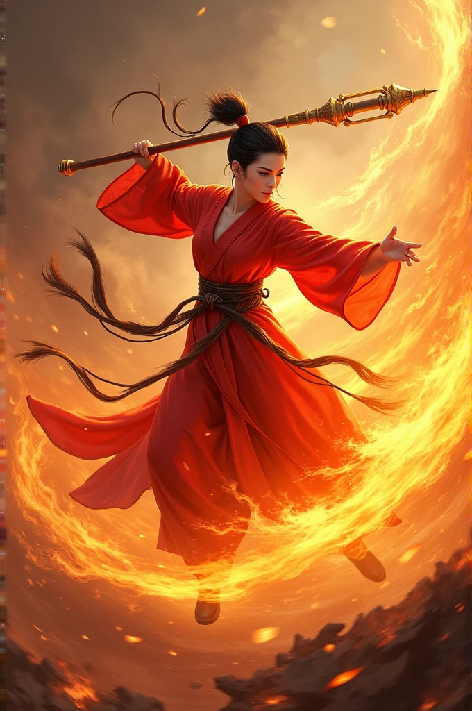 Kong Yun also known as “火” meaning Fire, she is also the sister of Sun WuKong, she wields a staff and moves faster when on or in fire, the fire also gives her other abilities such as the ability to take less physical damage, the ability to have more stamina and regain her stamina quicker and she hits harder