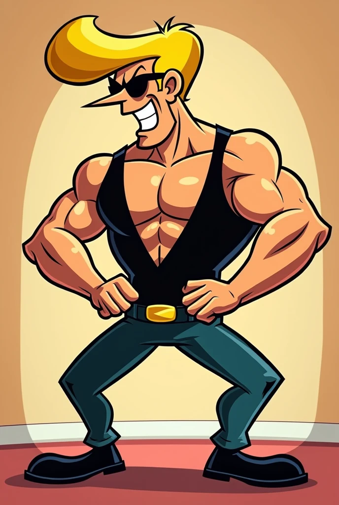 Johnny Bravo is a humorous American television character., known for his physique, hairstyle and its ways of making romantic advances.
When Johnny Bravo was created?
Johnny Bravo first appeared in the series "Cartoon Cartoons" do Cartoon Network em 1997. It was created by Van Partible, a Filipino-American animator.
Who voiced the character Johnny Bravo?
Johnny Bravo was voiced by famous American voice actor Jeff Bennett, known for his work in different television shows and animated films.
