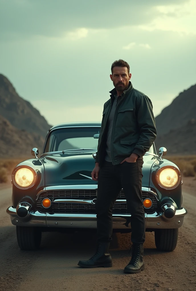 A car wit a man
