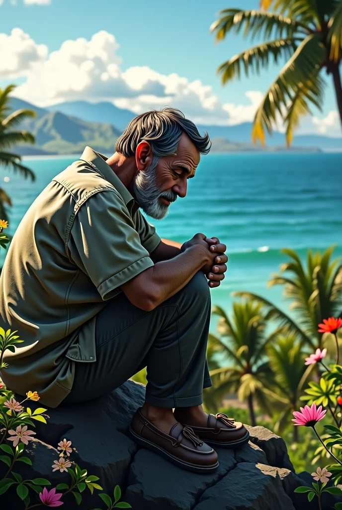 Crying Man Hawaii