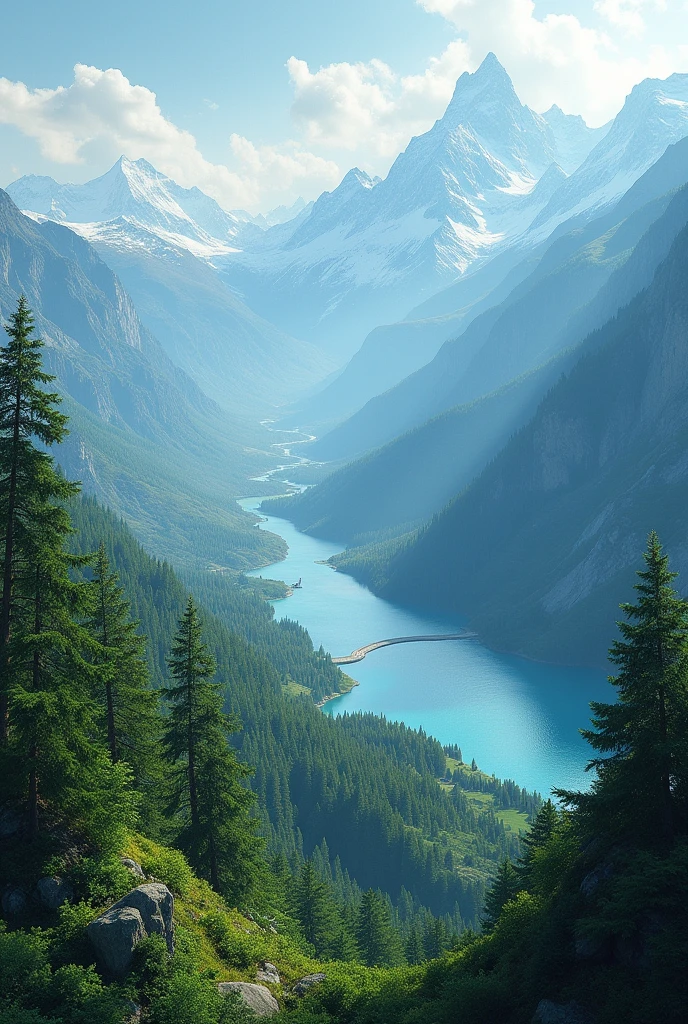 Cinematic nature of beautiful landscapes
