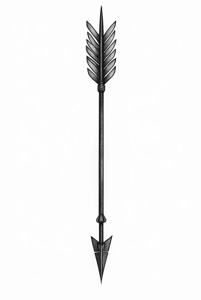 Indian arrow, black and white, traditional drawing, tattoo