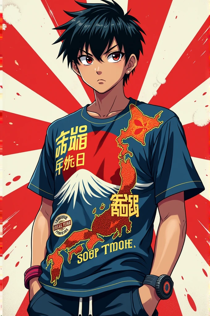 Create a Japanese with the super egocentric anime Japan animated t-shirt