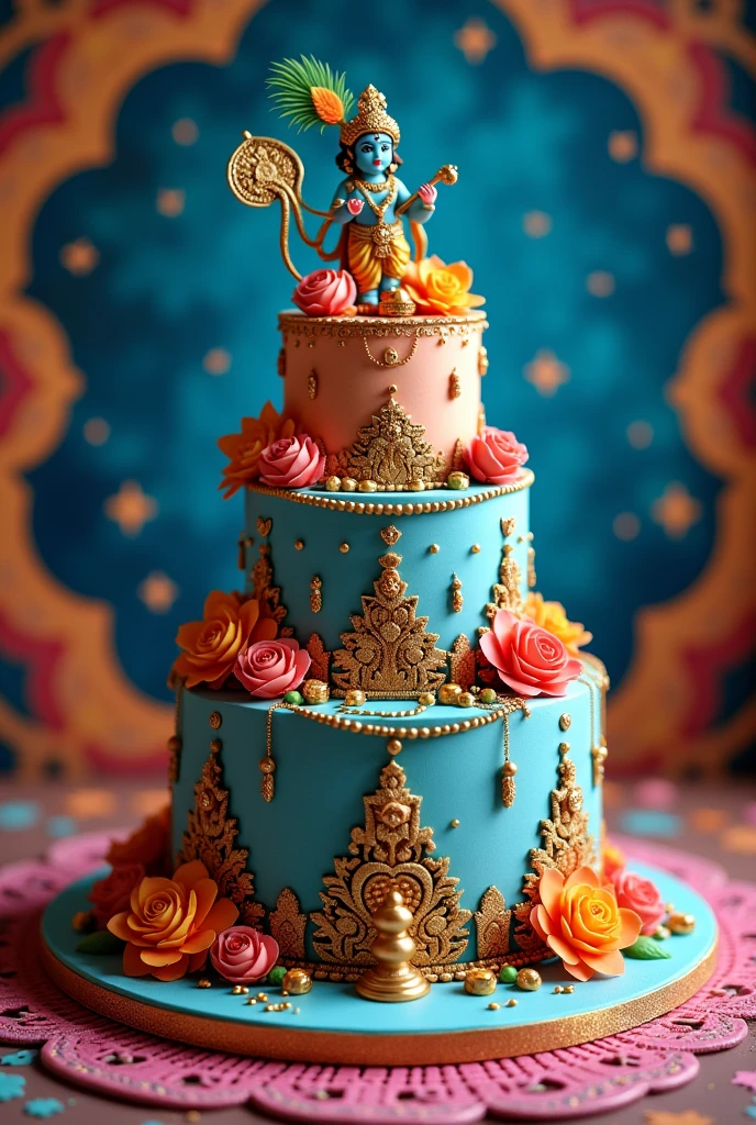 Krishna Janamasthmi cake poster for cakepulse.com brand use in poster