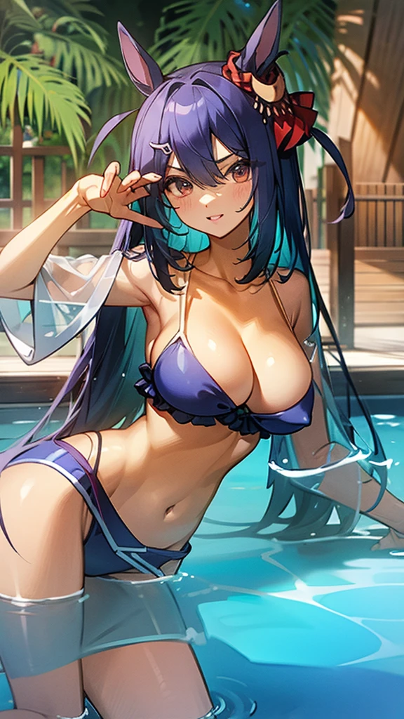 ((masterpiece))、(((Highest quality)))、hot spring、Swimwear、Erect nipples