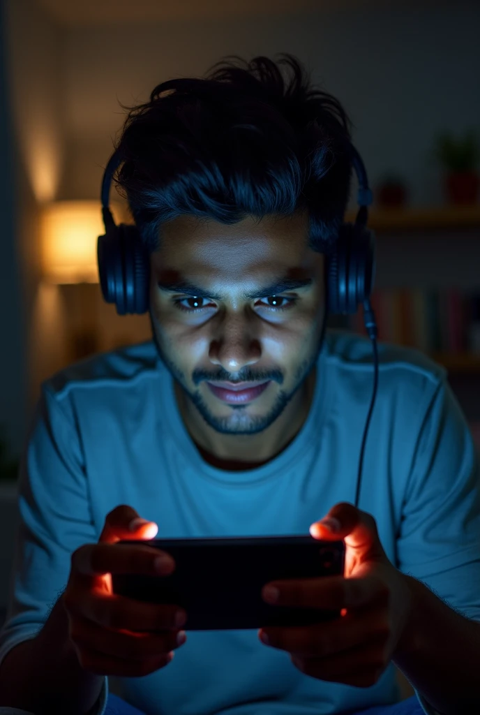 A 25 years Indian boy play bgmi in mobile