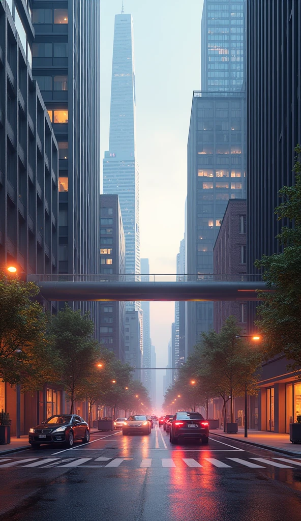 "A sleek, modern apartment in the heart of a bustling metropolis, where the skyline is dotted with towering skyscrapers and the streets are alive with the hum of activity. The ambiance is energetic and vibrant, filled with endless possibilities and the thrill of the urban jungle."