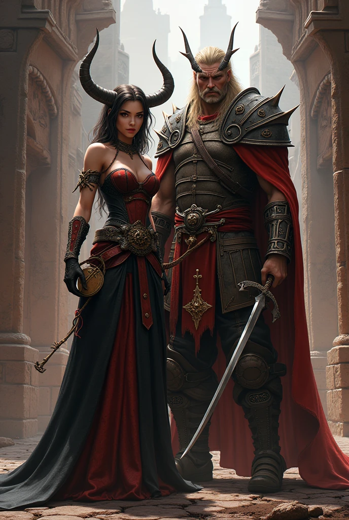 Alfira, Karlach, tifling, Baldur's Gate 3, 2 woman's, bard, barbarian, party