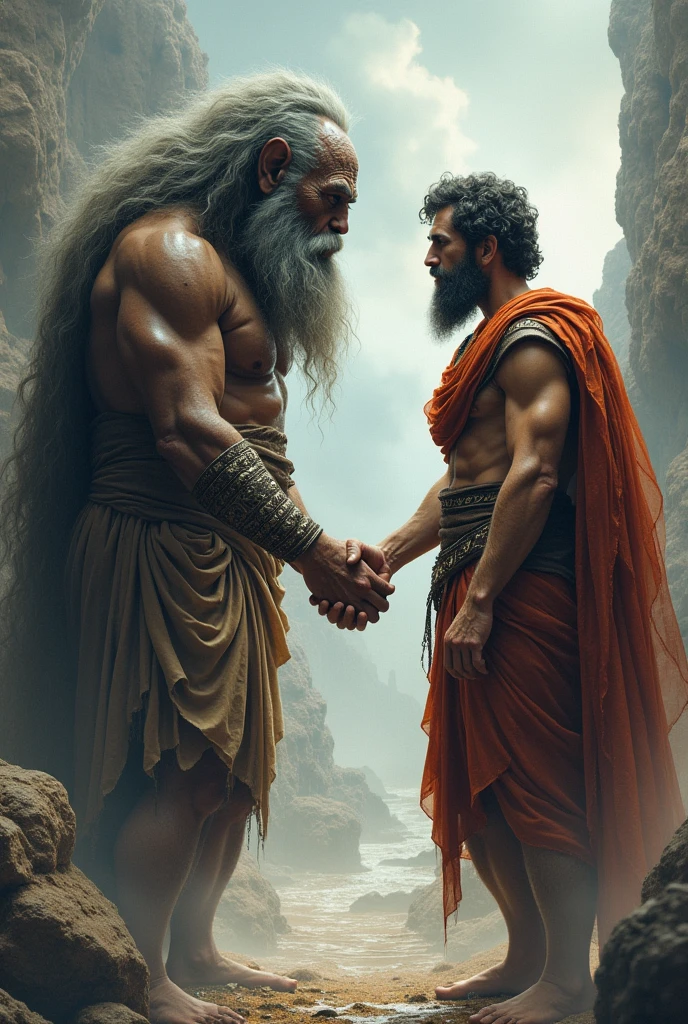 odysseus and the cyclops holding hands drawing