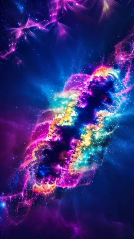 (solo) inconceivable and spectacular an emergency scene of a cloud figure Sophie Turner in a cosmic cloud, strands of fractal nebulae, cosmic, celestial, cosmic, vibrant and vivid entities, whirlwinds, spinning, unreal, high contrast, symbolism, magical, mystical, mystifying, hyper-realistic, supersaturated, colorful, 8K