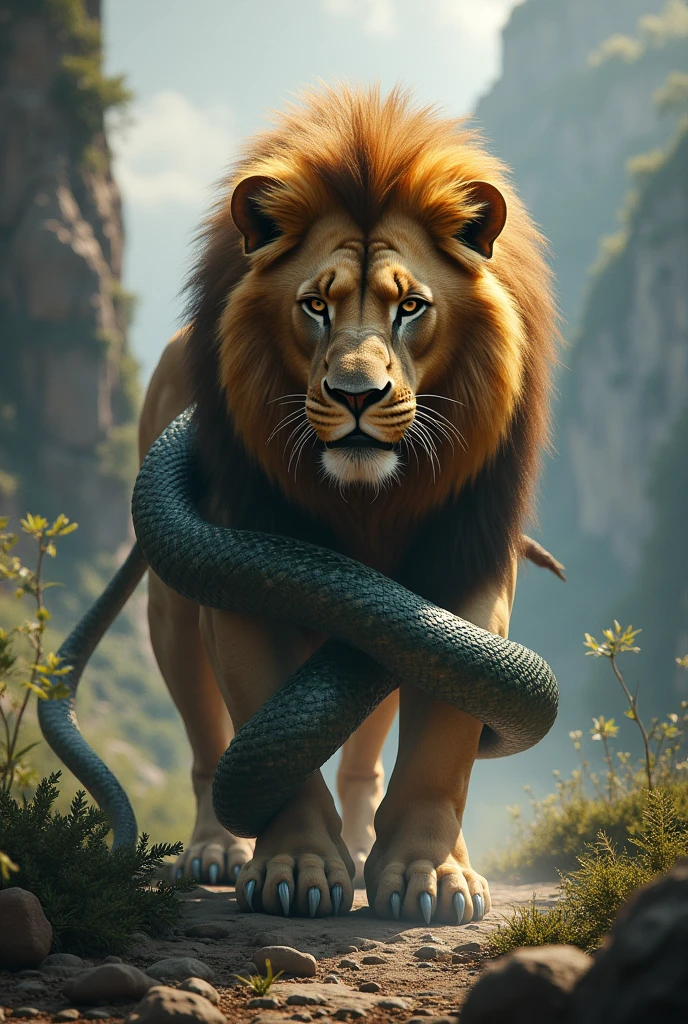 Lion+snake
