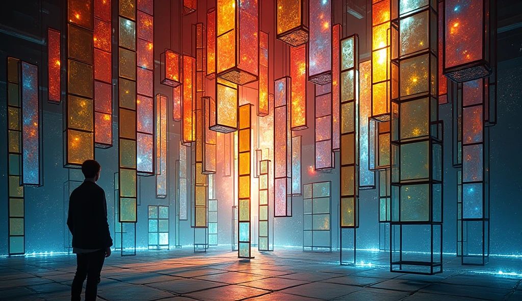 Stained Glass,Transparency,Suspension,geometry,Sense of space,Technology,poster