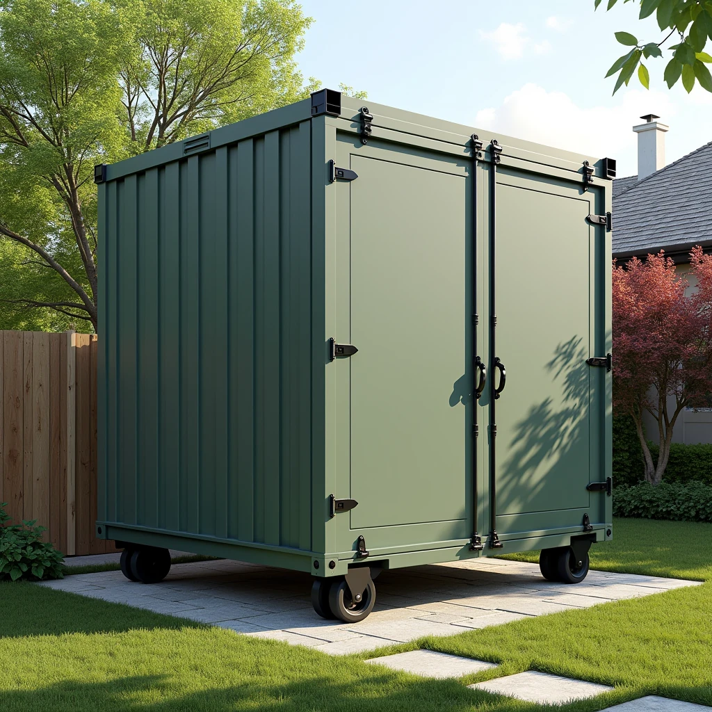 20x40 movable storage unit,giant (shape:square),at home backyard,with wheels