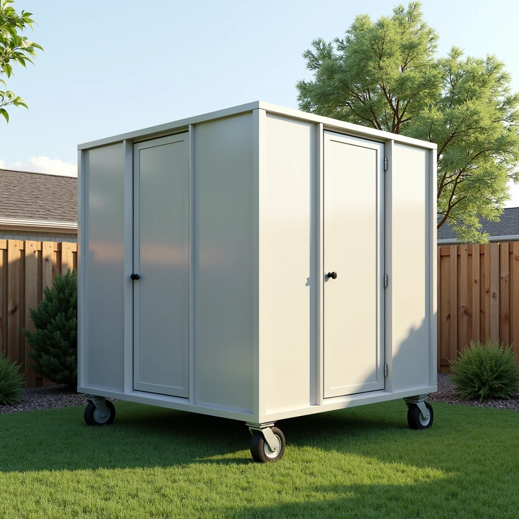 20x40 movable storage unit,giant (shape:square),at home backyard,with wheels