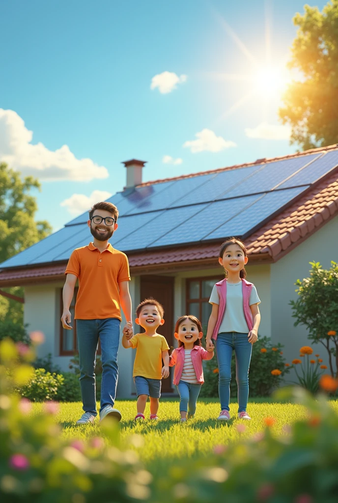 A promotion for the sale of solar equipment for homes 