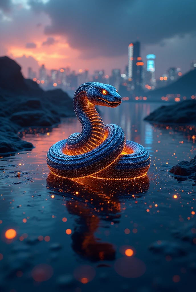 Background image for a slide mixing the concept of Python programming with the calculation of reserves of an oil reservoir