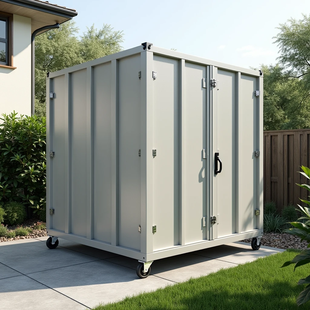 60x80 movable storage unit,giant (shape:square),at home backyard,with wheels