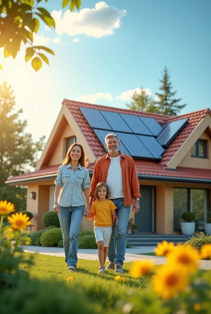 A promotion for the sale of solar equipment for homes